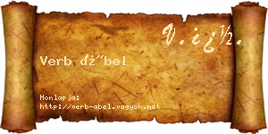 Verb Ábel névjegykártya
