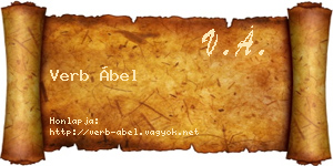 Verb Ábel névjegykártya