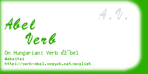 abel verb business card